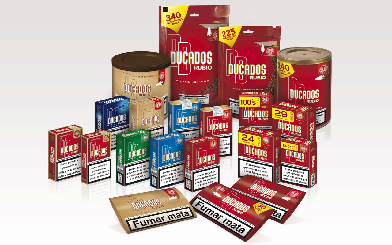 Ilustración de gama de productos de tabaco